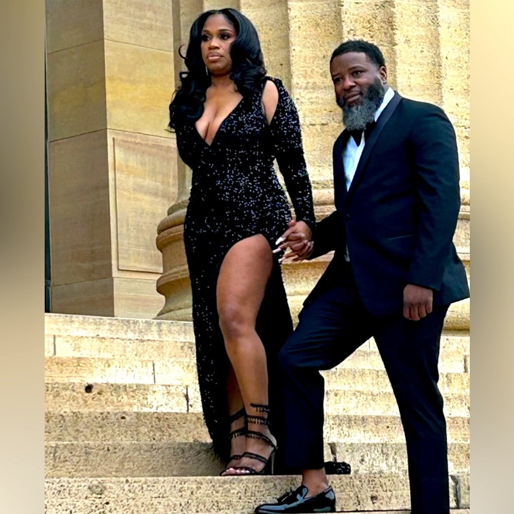 Black sexy sequin evening dress - Picture 2 of 6
